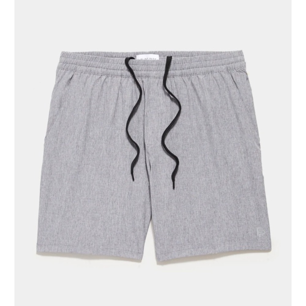 Flint Park Mens Gray Blue Tennis Shorts Size Medium Lined Drawstring Active
